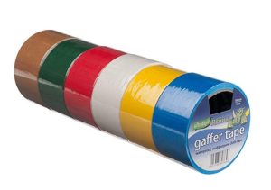 PACK OF 6 RHINO COLOURED GAFFER CLOTH TAPE 50MM X 10M