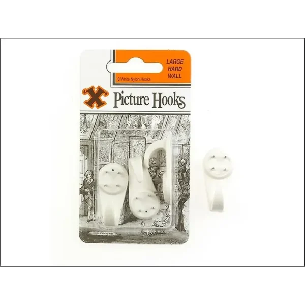 X LARGE HARD WALL PICTURE HOOKS PACK OF 2