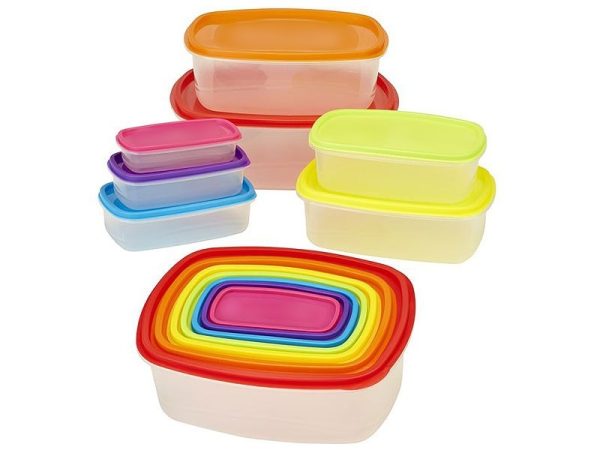 RAINBOW RECTANGLE FOOD CONTAINERS