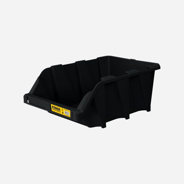 RCS25 STORAGE BINS PLASTIC BOX BLACK 200MM X 300MM X 130MM