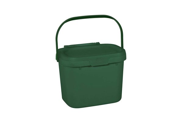 ADDIS KITCHEN FOOD WASTE COMPOST CADDY BIN 4.5 LITRE - GREEN