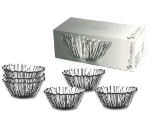 PASABAHCE L AURORA SET OF 3 GLASS DESSERT BOWLS 14 CM