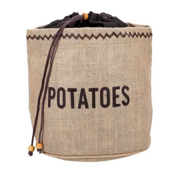 KITCHENCRAFT NATURAL ELEMENTS HESSIAN POTATO BAG WITH BLACKOUT LINING 24CM