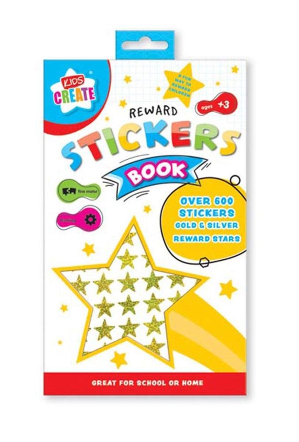 REWARD STICKERS BOOK GOLD AND SILVER STARS OVER 600 STICKERS