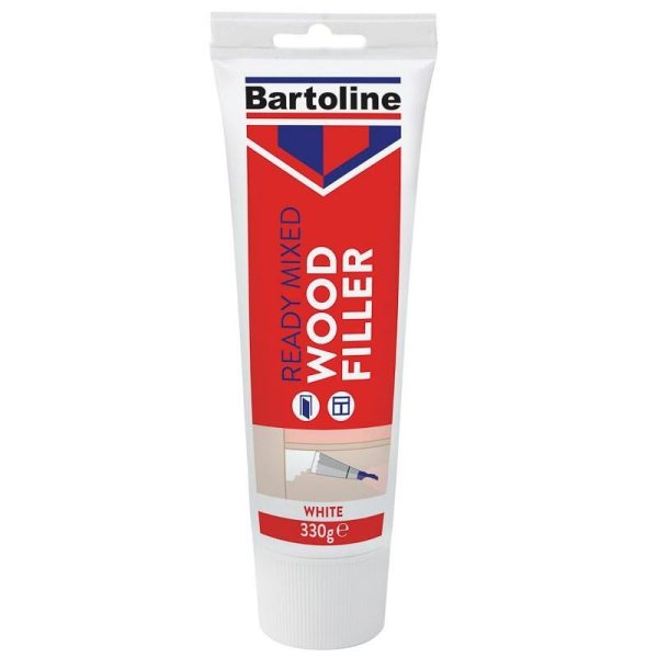 BARTOLINE WHITE READY TO MIX FLEXIBLE WOOD FILLER 330GM TUBE