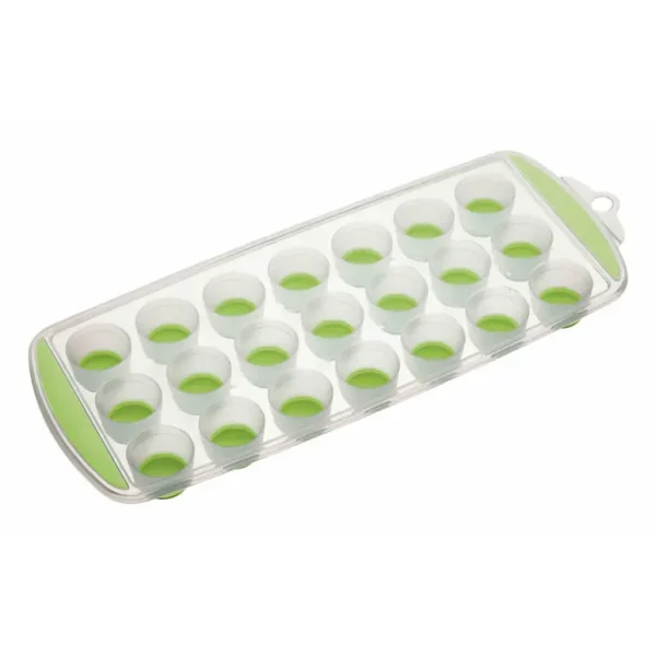 COLOURWORKS POP OUT FLEXIBLE ICE CUBE TRAY - GREEN