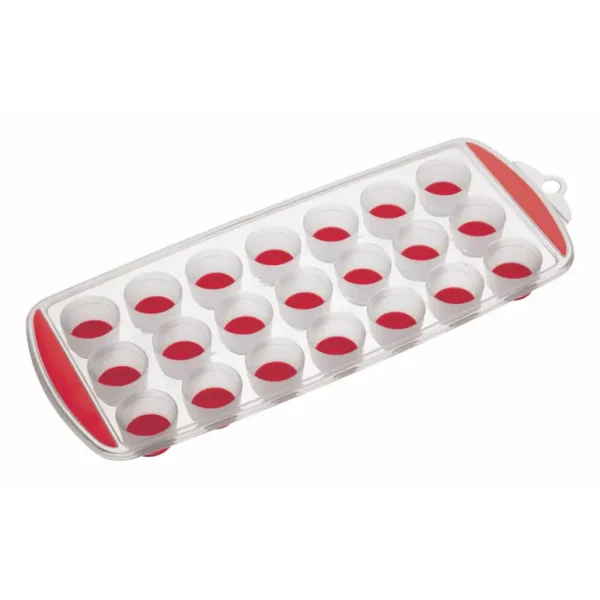 COLOURWORKS POP OUT FLEXIBLE ICE CUBE TRAY - RED