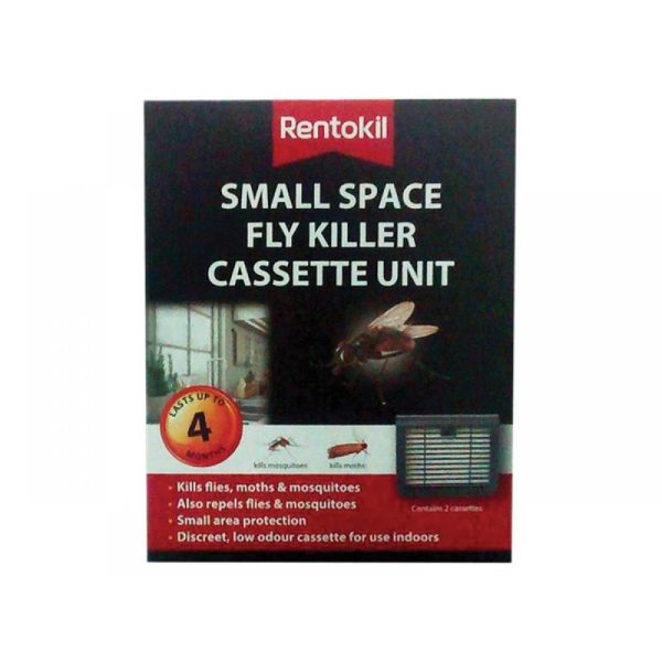 RENTOKIL SMALL SPACE FLY KILLER CASSETTE BLACK TWIN PACK