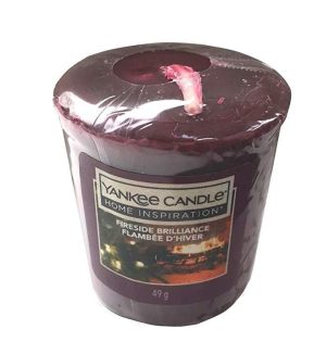 YANKEE CANDLE HOME INSPIRATION FIRESIDE BRILLIANCE VOTIVE CANDLE 49G