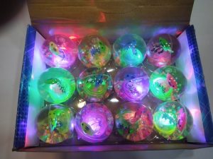 UNICORN HI BOUNE CRYSTAL GLITTER BALL 65MM PACK OF 12
