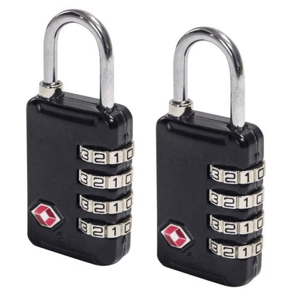 AMTECH TSA APPROVED PACK OF 2 4 DIGIT COMBINATION TRAVEL LOCK SET