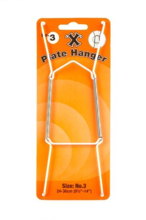 SHAW X NO. 3 WHITE PLATE HANGER 24CM - 36CM