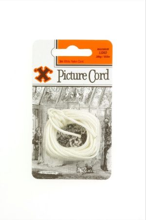 SHAW X WHITE NYLON PICTURE CORD 3M 30KG / 65LBS