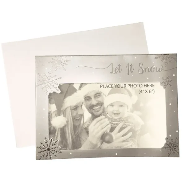 6 CHIRSTMAS PHOTO FRAME CARDS 4 X 6 MAKE YOUR OWN CARD SILVER