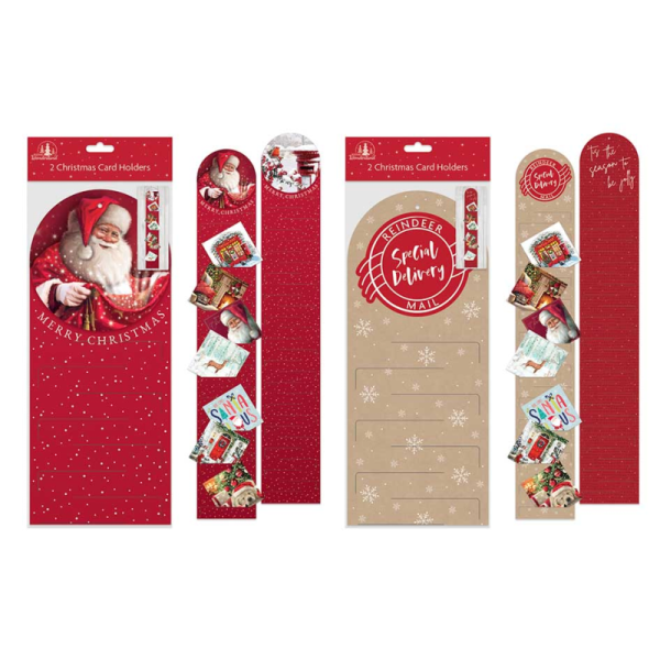 CUTE CHRISTMAS CARD HOLDER PACK OF 2