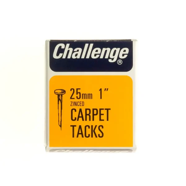 CHALLENGE ZINC PLATED CARPET TACKS 25MM 40G