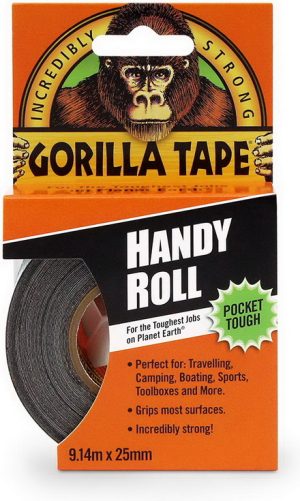 GORILLA GLUE HANDY ROLL DUCT TAPE BLACK 9 M BLACK