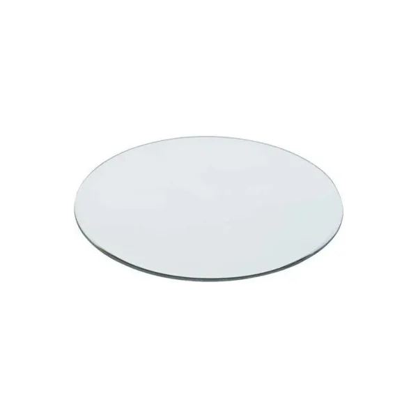 ROUND GLASS MIRROR CANDLE PLATE STAND 30CM