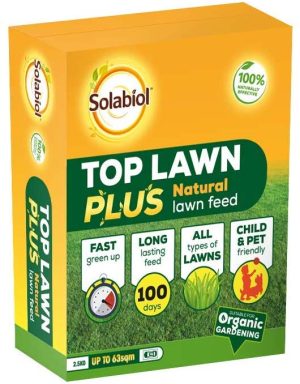 SOLABIOL TOP LAWN PLUS NATRUAL LAWN FEED 2.5KG UP TO 63SQM