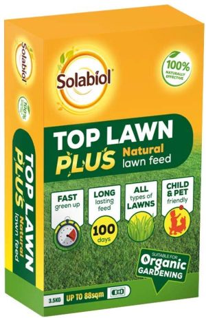 SOLABIOL TOP LAWN PLUS NATRUAL LAWN FEED 3.5KG UP TO 88SQM