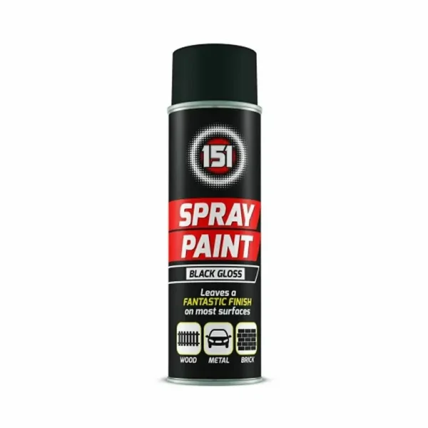 151 BLACK GLOSS SPRAY PAINT 250ML