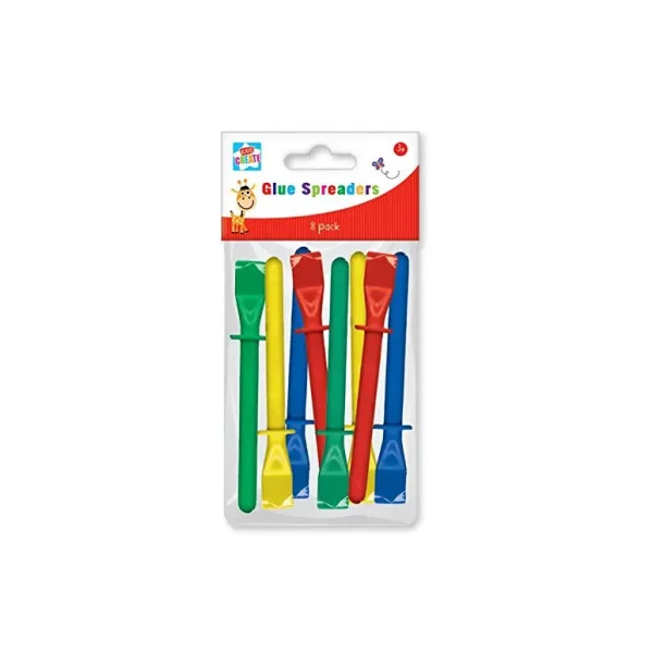 GLUE SPREADER PLASTIC ASSORTED COLOUR PACK OF 8