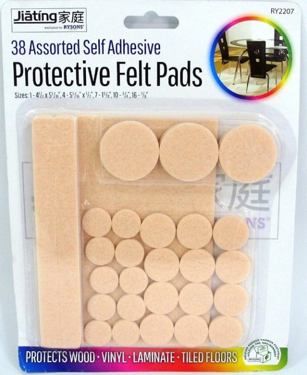 SELF ADHESIVE FELT FURNITURE PROTECTIVE PADS 38 PADS