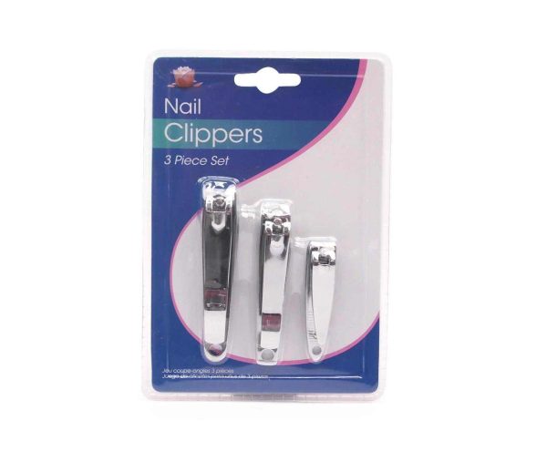 STAINLESS STEEL NAIL CLIPPERS SET PACK OF 3