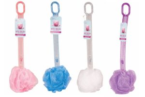 PUFF BATH BRUSH WITH HANDLE 38CM