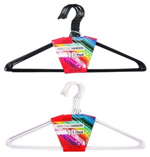 WIRE COAT HANGER PACK OF 10