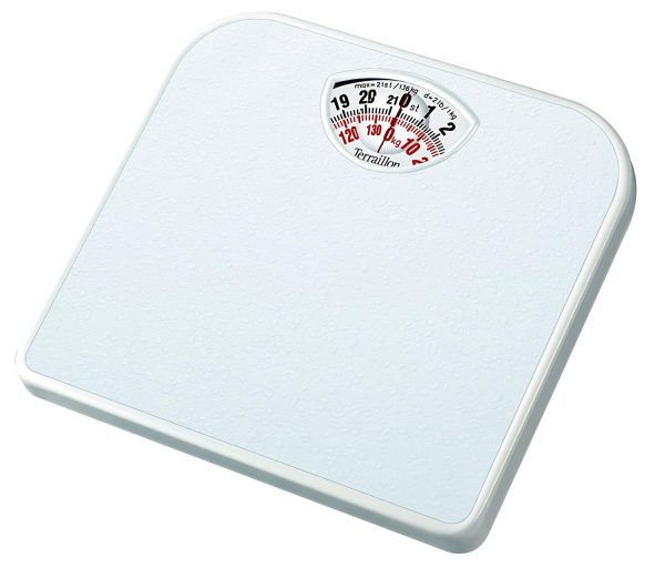 TERRAILLON MECHANICAL BATHROOM SCALE ROTATING DIAL UPTO 136KG