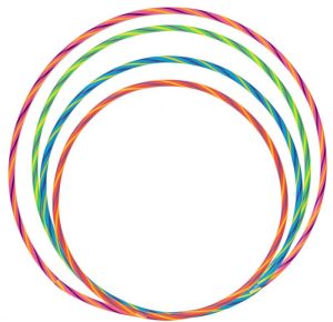 HOT SHOT RAINBOW HULA HOOP 4 ASSORTED SIZE - 1 SUPPLY