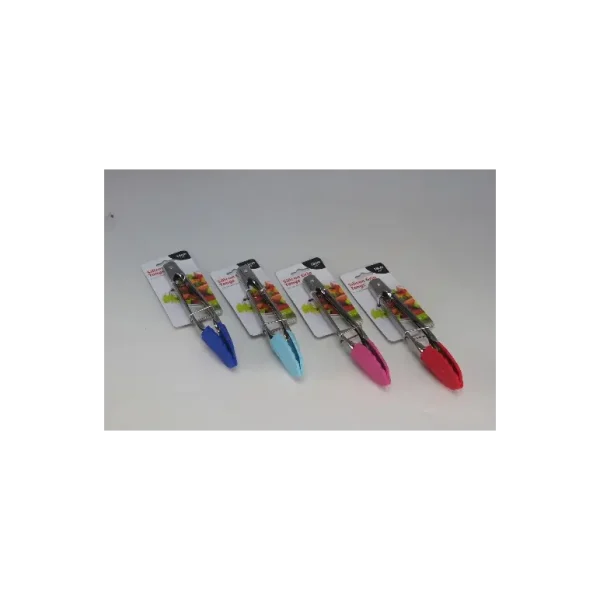 SILICONE TIPPED MINI TONGS 18CM