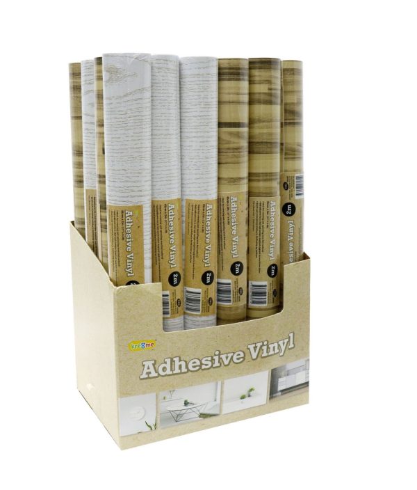 WOOD EFFECT ADHESIVE VINYL FILM 45CM X 2M