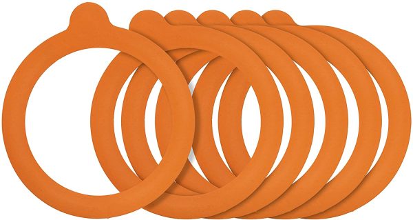 KILNER RUBBER SEALS FOR CLIP TOP JARS ORANGE FOR 125ML