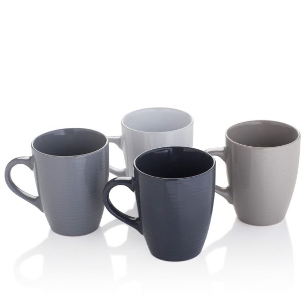 SABICHI EVERYDAY TEXTURE VALUE MUG SET PACK OF 4