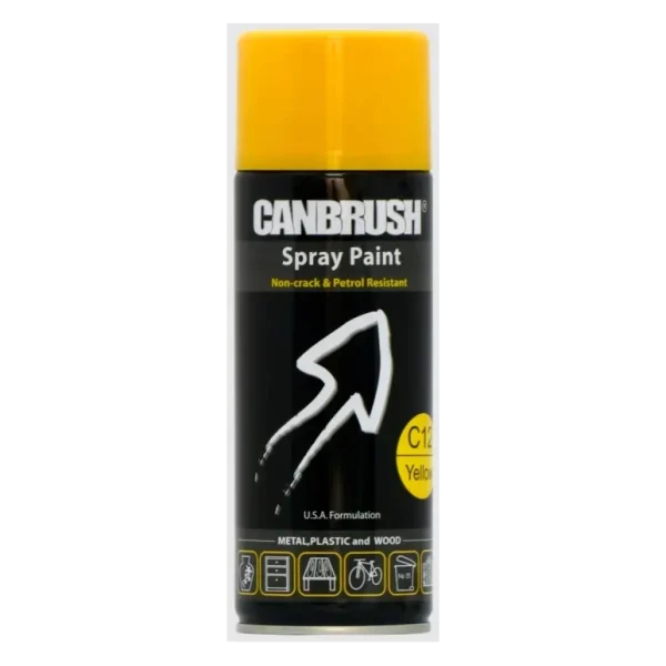 CANBRUSH C12 YELLOW ALL PURPOSE SPRAY PAINT 400ML