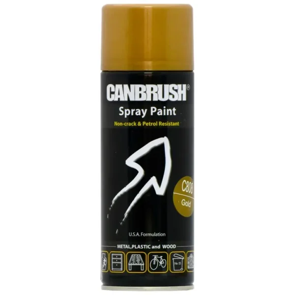 CANBRUSH C808 GOLD ALL PURPOSE SPRAY PAINT 400ML