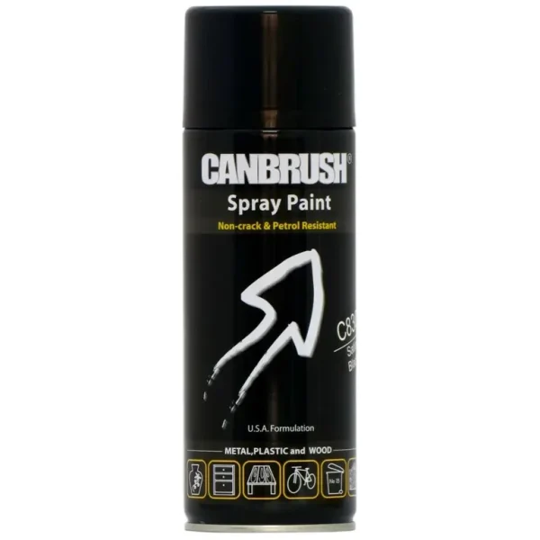 CANBRUSH C830 SATIN BLACK ALL PURPOSE SPRAY PAINT 400ML