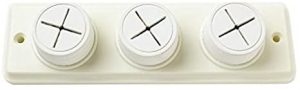 WHITE SOFT RUBBER PUSH IN TRIPLE TOWEL CLOTH HOLDER WITH SCREW FIX