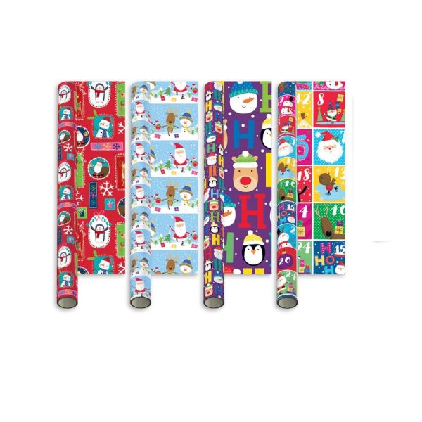 GIFTMAKER CUTE SANTA'S FRIEND CHRISTMAS GIFT WRAP 69CM X 8M