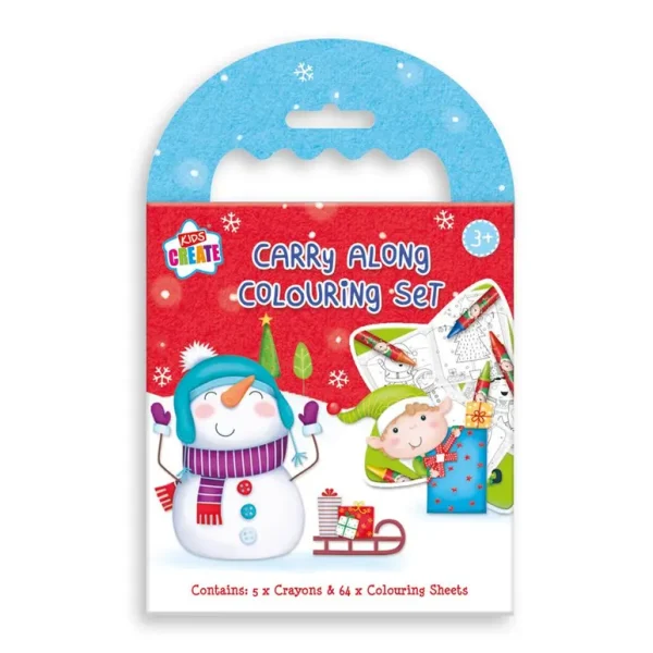 KIDS CREATE CHRISTMAS CARRY ALONG COLOURING SET