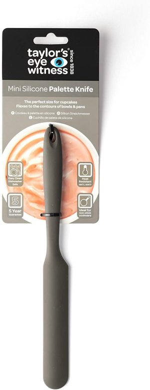 TAYLOR EYE WITNESS MINI SILICONE GREY PALETTE KNIFE