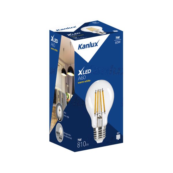 KANLUX XLED A60 E27 7W 810LM LED BULB - WARM WHITE