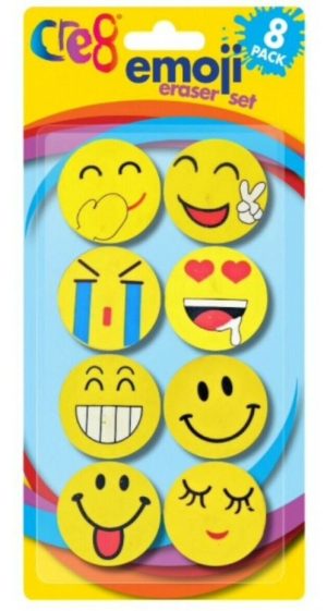 CRE8 EMOJI ERASER SET PACK OF 8