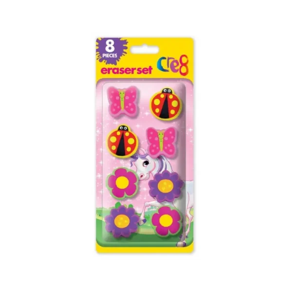 CRE8 GIRLS ERASER SET PACK OF 8