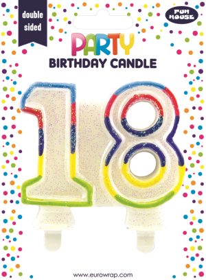 FUN HOUSE 18TH BIRTHDAY PARTY CANDLE