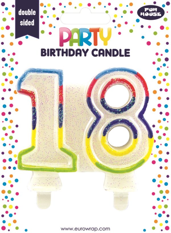 FUN HOUSE 18TH BIRTHDAY PARTY CANDLE