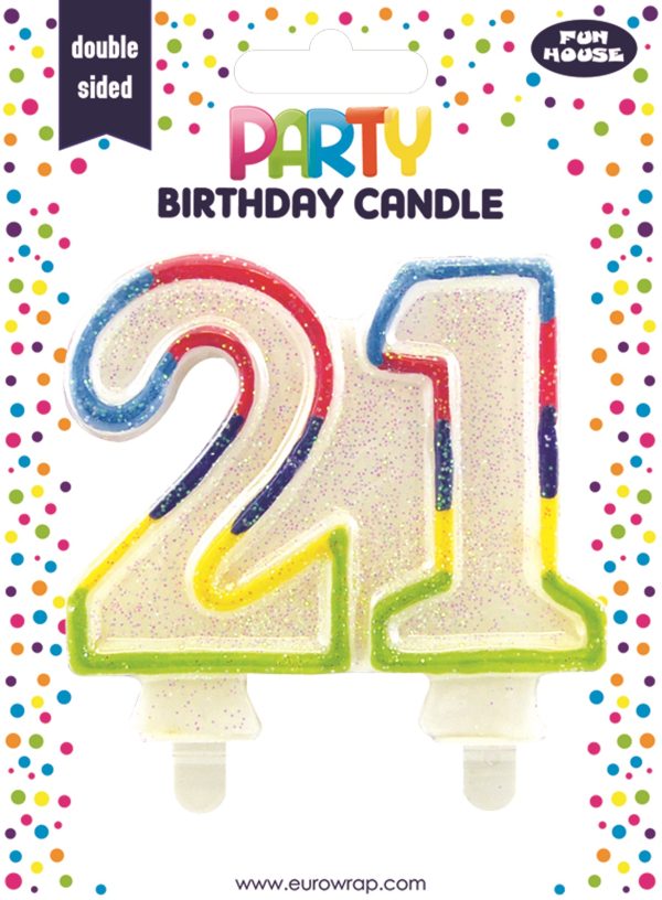 FUN HOUSE 21ST BIRTHDAY PARTY CANDLE