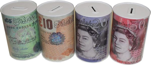 EXTRA JUMBO LARGE MONEY TIN BOX NOTE DESING